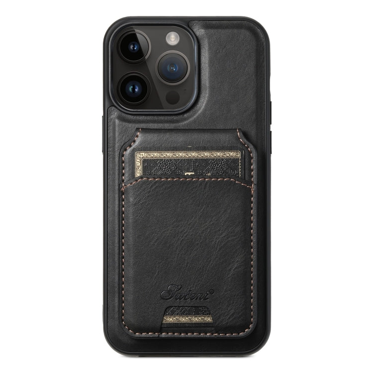 Suteni H15 MagSafe Oil Eax Leather Detachable Wallet Back Phone Case, For iPhone 14 Pro Max, For iPhone 13 Pro Max, For iPhone 13 Pro, For iPhone 13, For iPhone 12, For iPhone 12 Pro Max, For iPhone 12 Pro, For iPhone 17e / 16e