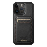 Suteni H15 MagSafe Oil Eax Leather Detachable Wallet Back Phone Case, For iPhone 14 Pro Max, For iPhone 13 Pro Max, For iPhone 13 Pro, For iPhone 13, For iPhone 12, For iPhone 12 Pro Max, For iPhone 12 Pro, For iPhone 17e / 16e