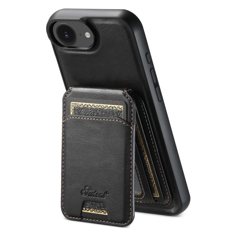 Suteni H15 MagSafe Oil Eax Leather Detachable Wallet Back Phone Case, For iPhone 14 Pro Max, For iPhone 13 Pro Max, For iPhone 13 Pro, For iPhone 13, For iPhone 12, For iPhone 12 Pro Max, For iPhone 12 Pro, For iPhone 17e / 16e