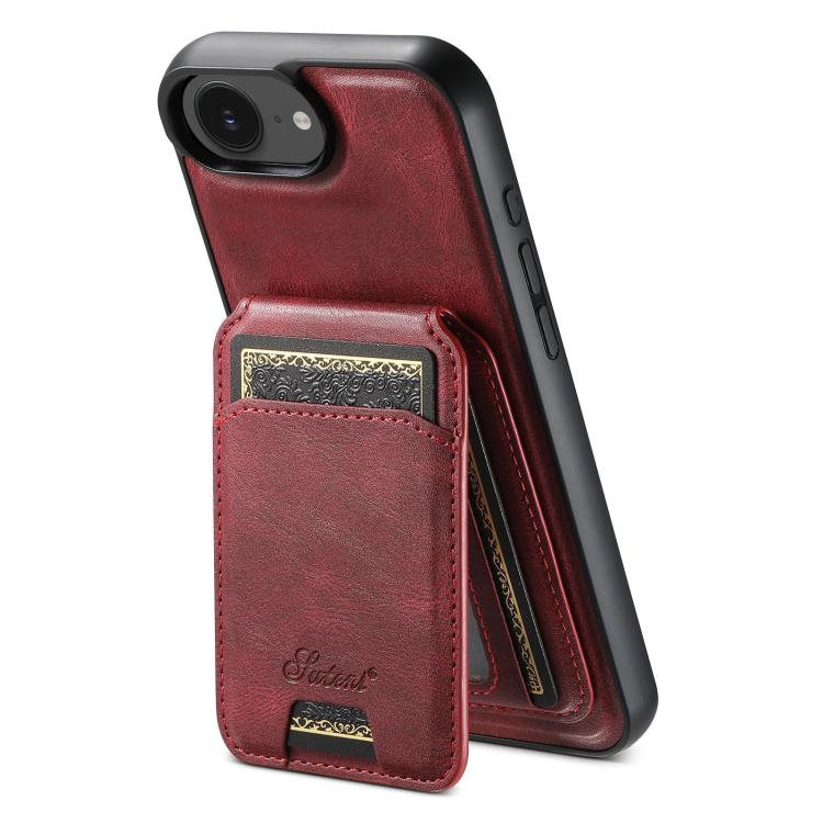 Suteni H15 MagSafe Oil Eax Leather Detachable Wallet Back Phone Case, For iPhone 14 Pro Max, For iPhone 13 Pro Max, For iPhone 13 Pro, For iPhone 13, For iPhone 12, For iPhone 12 Pro Max, For iPhone 12 Pro, For iPhone 17e / 16e