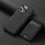 Suteni H16 Litchi Texture Leather Detachable Wallet Back Phone Case, For iPhone 12 Pro, For iPhone 17e / 16e