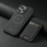 Suteni H17 Litchi Texture Leather MagSafe Detachable Wallet Phone Case, For iPhone 12 Pro, For iPhone 17e / 16e