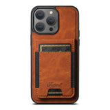Suteni H17 Litchi Texture Leather MagSafe Detachable Wallet Phone Case, For iPhone 12 Pro, For iPhone 17e / 16e