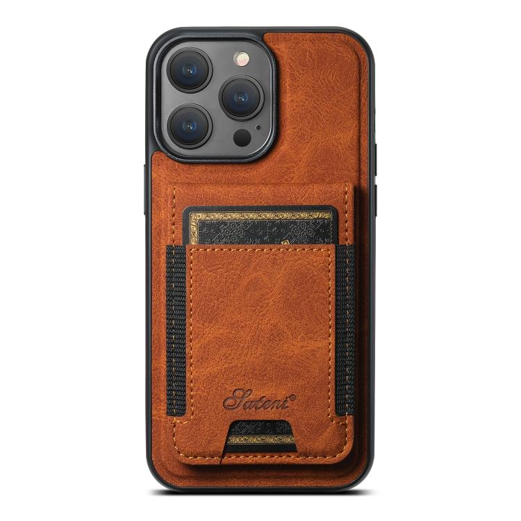 Suteni H17 Litchi Texture Leather MagSafe Detachable Wallet Phone Case, For iPhone 12 Pro, For iPhone 17e / 16e