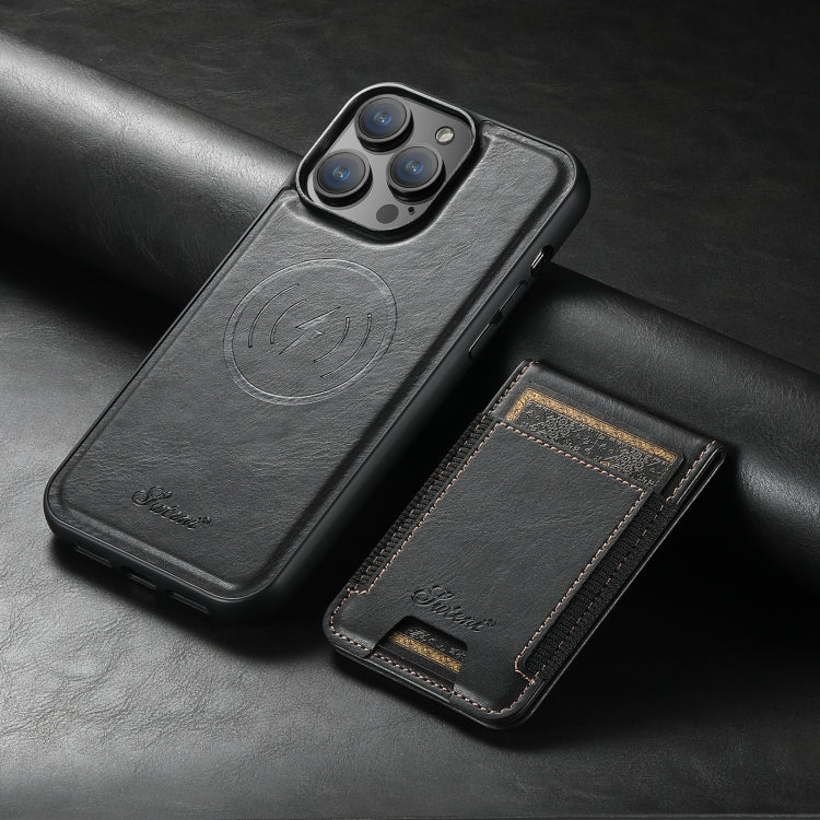 Suteni H17 Oil Eax Leather MagSafe Detachable Wallet Phone Case, For iPhone 14 Pro Max, For iPhone 13 Pro Max, For iPhone 13 Pro, For iPhone 13, For iPhone 12, For iPhone 12 Pro Max, For iPhone 12 Pro, For iPhone 17e / 16e