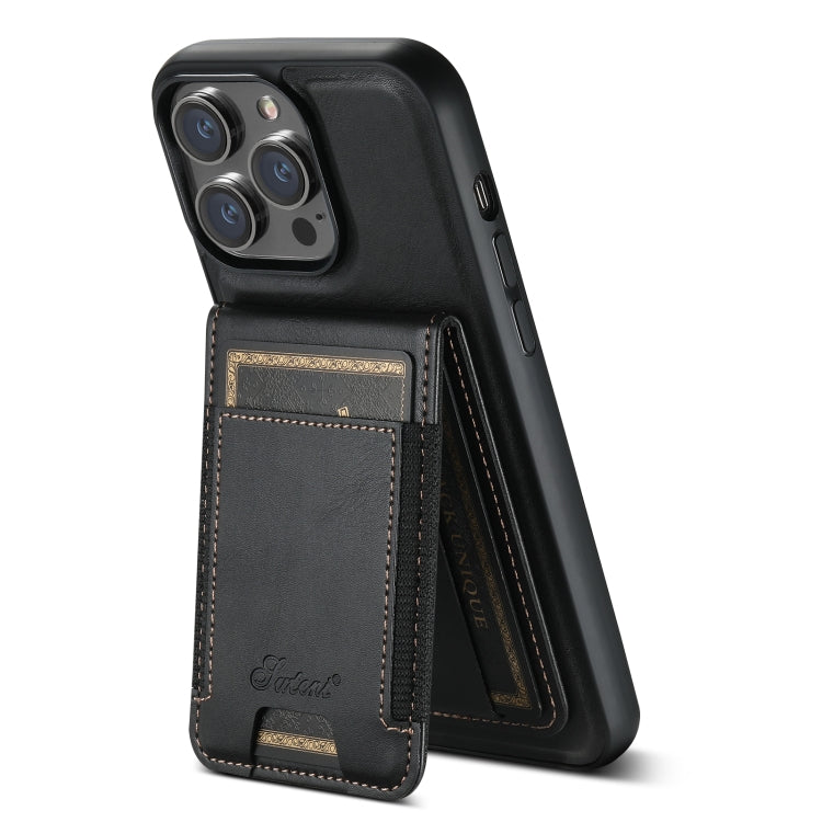 Suteni H17 Oil Eax Leather MagSafe Detachable Wallet Phone Case, For iPhone 14 Pro Max, For iPhone 13 Pro Max, For iPhone 13 Pro, For iPhone 13, For iPhone 12, For iPhone 12 Pro Max, For iPhone 12 Pro, For iPhone 17e / 16e