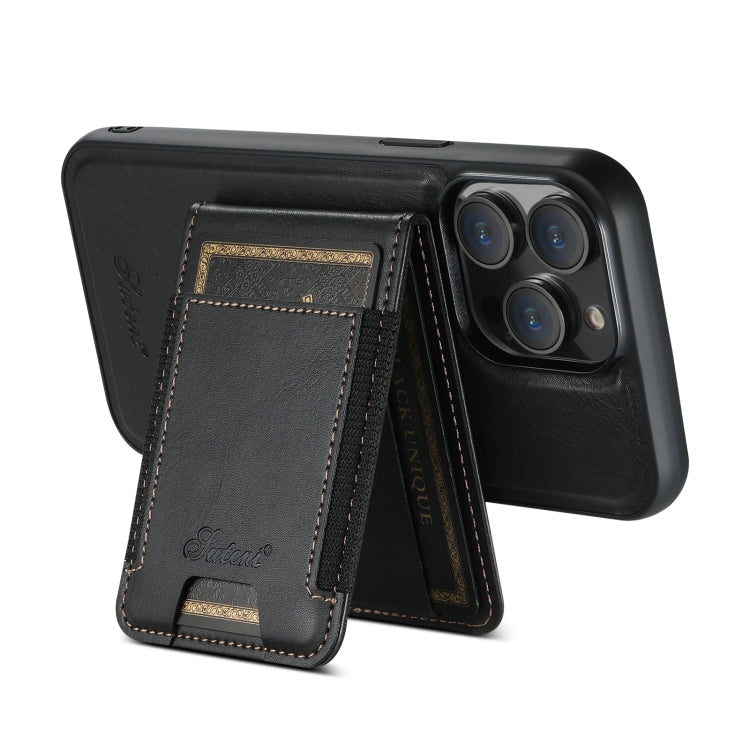 Suteni H17 Oil Eax Leather MagSafe Detachable Wallet Phone Case, For iPhone 14 Pro Max, For iPhone 13 Pro Max, For iPhone 13 Pro, For iPhone 13, For iPhone 12, For iPhone 12 Pro Max, For iPhone 12 Pro, For iPhone 17e / 16e