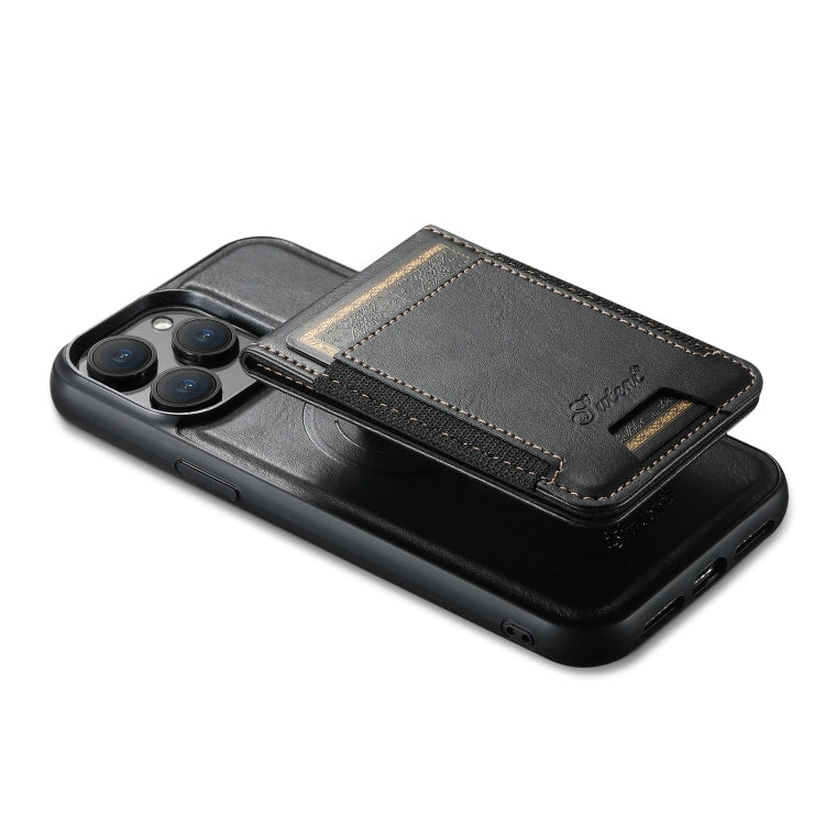 Suteni H17 Oil Eax Leather MagSafe Detachable Wallet Phone Case, For iPhone 14 Pro Max, For iPhone 13 Pro Max, For iPhone 13 Pro, For iPhone 13, For iPhone 12, For iPhone 12 Pro Max, For iPhone 12 Pro, For iPhone 17e / 16e