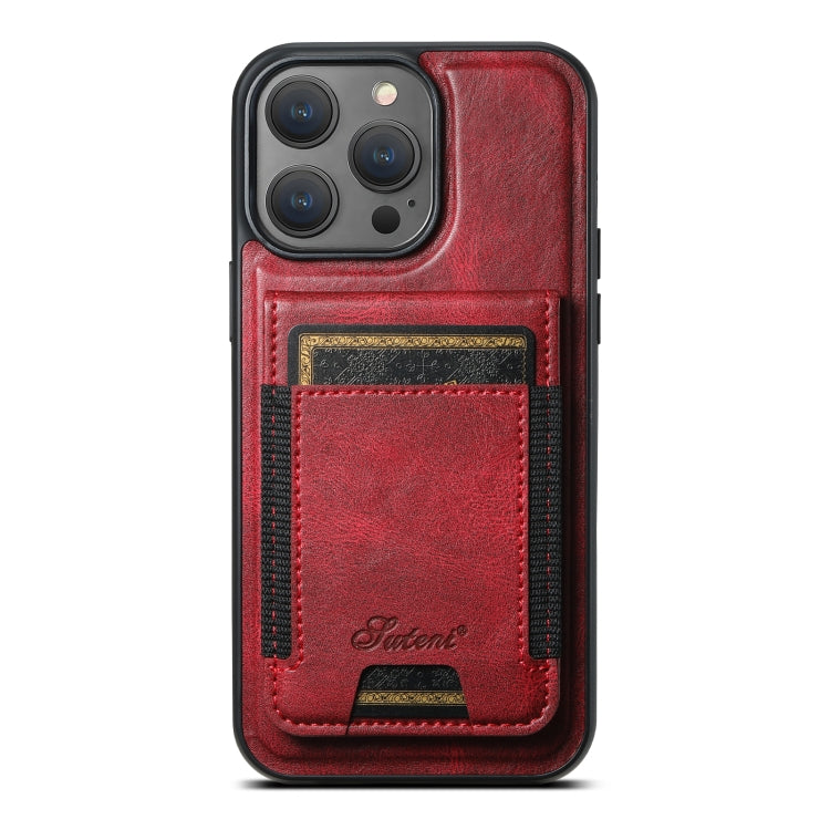 Suteni H17 Oil Eax Leather MagSafe Detachable Wallet Phone Case, For iPhone 14 Pro Max, For iPhone 13 Pro Max, For iPhone 13 Pro, For iPhone 13, For iPhone 12, For iPhone 12 Pro Max, For iPhone 12 Pro, For iPhone 17e / 16e