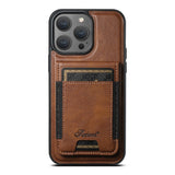 Suteni H17 Oil Eax Leather MagSafe Detachable Wallet Phone Case, For iPhone 14 Pro Max, For iPhone 13 Pro Max, For iPhone 13 Pro, For iPhone 13, For iPhone 12, For iPhone 12 Pro Max, For iPhone 12 Pro, For iPhone 17e / 16e