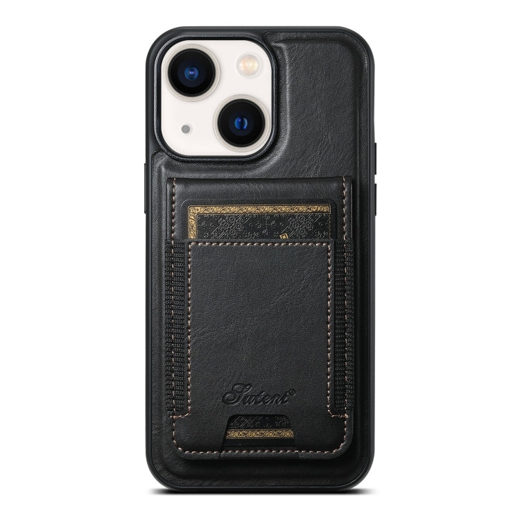Suteni H17 Oil Eax Leather MagSafe Detachable Wallet Phone Case, For iPhone 14 Pro Max, For iPhone 13 Pro Max, For iPhone 13 Pro, For iPhone 13, For iPhone 12, For iPhone 12 Pro Max, For iPhone 12 Pro, For iPhone 17e / 16e