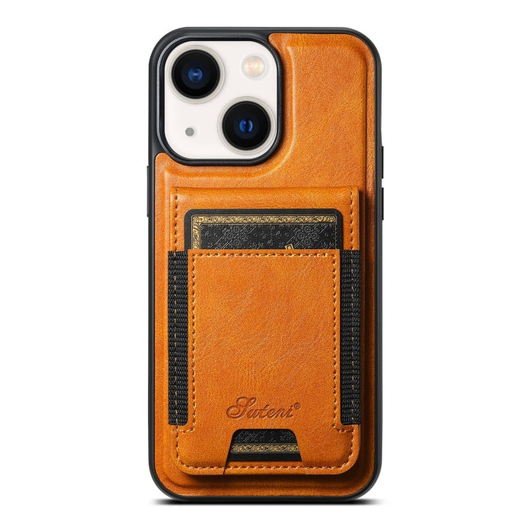 Suteni H17 Oil Eax Leather MagSafe Detachable Wallet Phone Case, For iPhone 14 Pro Max, For iPhone 13 Pro Max, For iPhone 13 Pro, For iPhone 13, For iPhone 12, For iPhone 12 Pro Max, For iPhone 12 Pro, For iPhone 17e / 16e