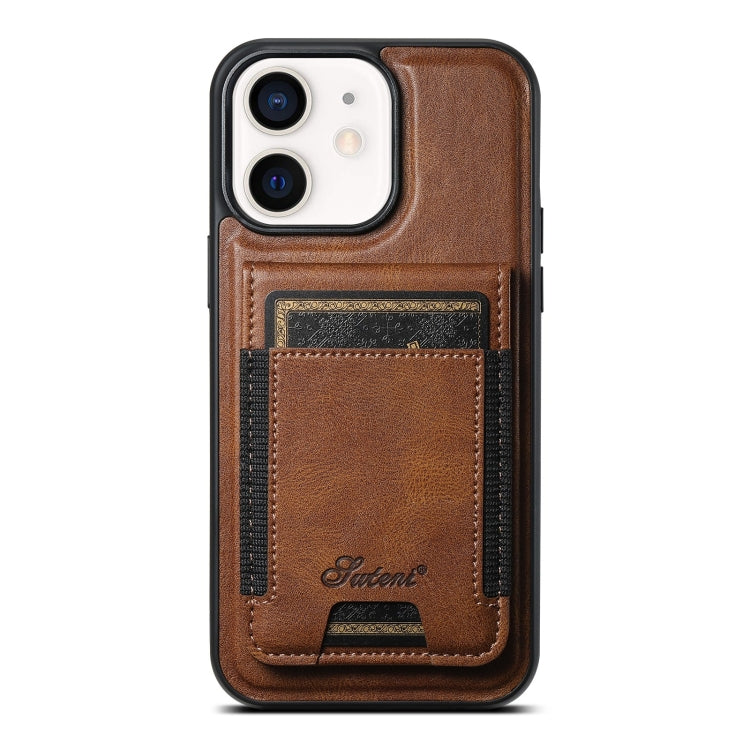 Suteni H17 Oil Eax Leather MagSafe Detachable Wallet Phone Case, For iPhone 13 Pro, For iPhone 13, For iPhone 12, For iPhone 12 Pro Max, For iPhone 12 Pro