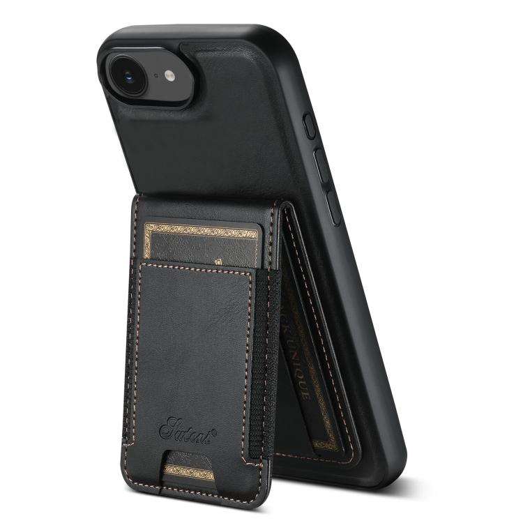 Suteni H17 Oil Eax Leather MagSafe Detachable Wallet Phone Case, For iPhone 14 Pro Max, For iPhone 13 Pro Max, For iPhone 13 Pro, For iPhone 13, For iPhone 12, For iPhone 12 Pro Max, For iPhone 12 Pro, For iPhone 17e / 16e