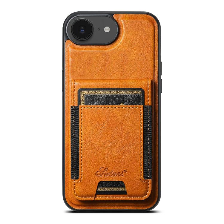 Suteni H17 Oil Eax Leather MagSafe Detachable Wallet Phone Case, For iPhone 14 Pro Max, For iPhone 13 Pro Max, For iPhone 13 Pro, For iPhone 13, For iPhone 12, For iPhone 12 Pro Max, For iPhone 12 Pro, For iPhone 17e / 16e