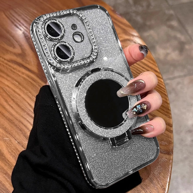 Rhinestone Mirror Glitter MagSafe TPU Phone Case, For iPhone 11