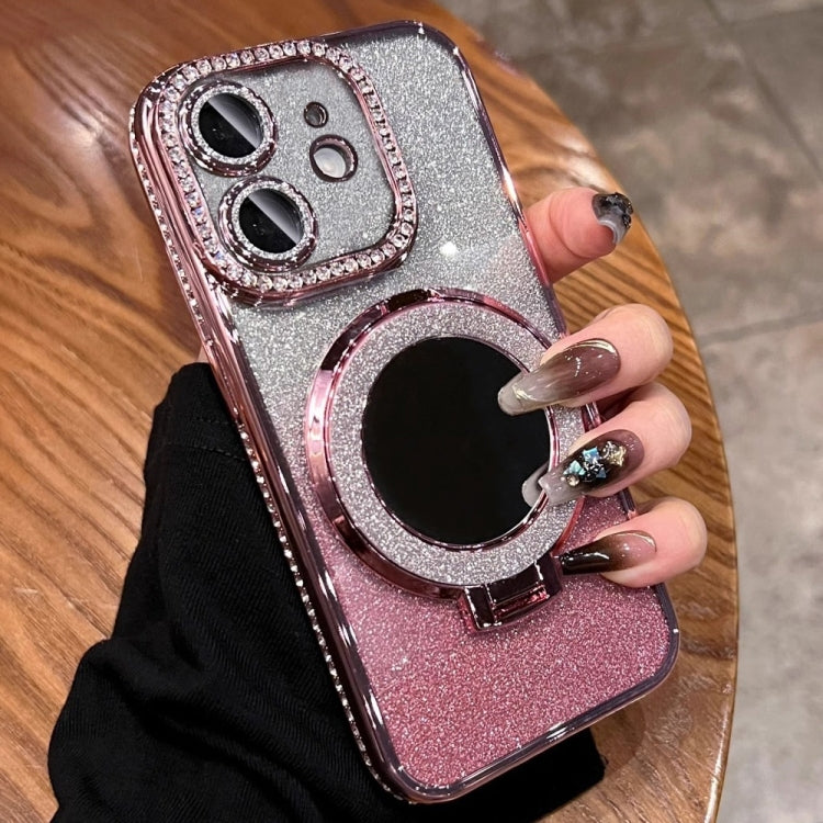 Rhinestone Mirror Glitter MagSafe TPU Phone Case, For iPhone 11