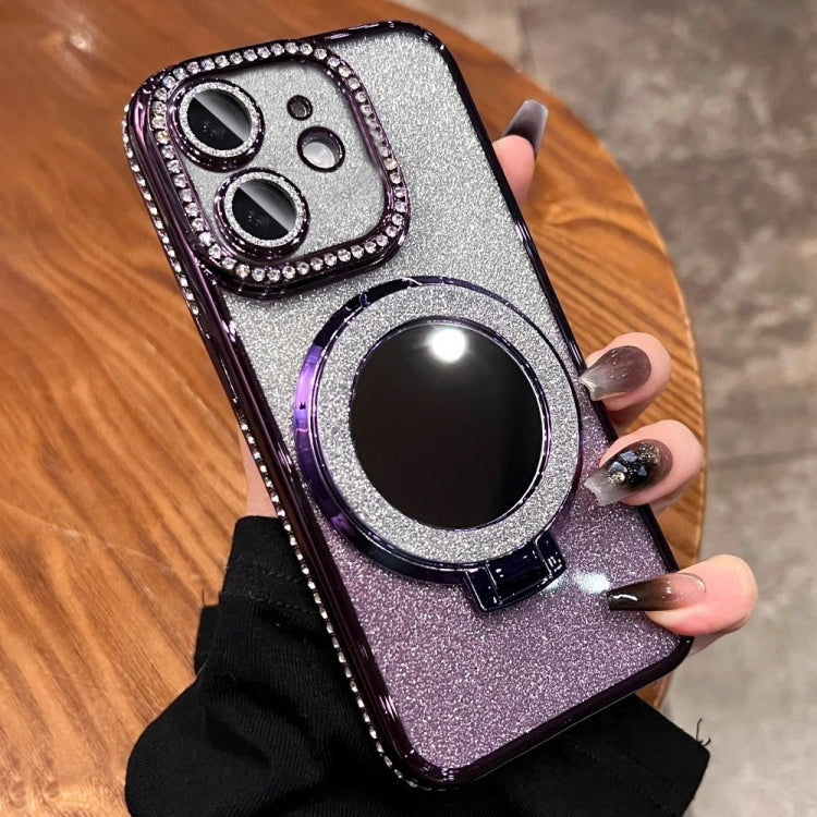 Rhinestone Mirror Glitter MagSafe TPU Phone Case, For iPhone 11