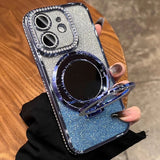 Rhinestone Mirror Glitter MagSafe TPU Phone Case, For iPhone 11
