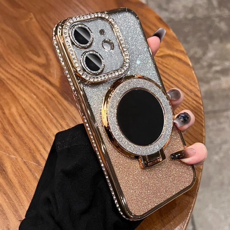 Rhinestone Mirror Glitter MagSafe TPU Phone Case, For iPhone 11