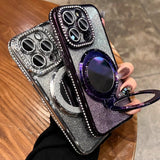 Rhinestone Mirror Glitter MagSafe TPU Phone Case, For iPhone 11