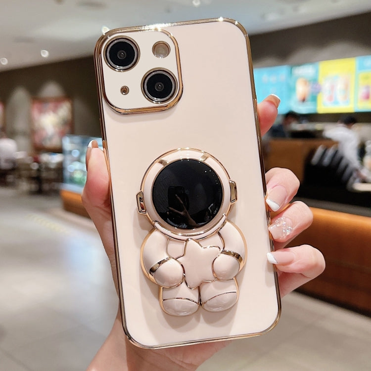 Embrace Stars Electroplating Astronaut Holder Phone Case, For iPhone 16, For iPhone 15 Pro Max, For iPhone 15 Pro, For iPhone 15 Plus, For iPhone 15, For iPhone 14 Plus, For iPhone 14, For iPhone 14 Pro