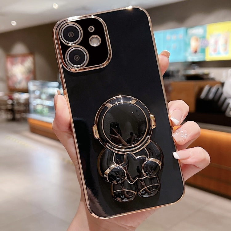 Embrace Stars Electroplating Astronaut Holder Phone Case, For iPhone 14 Pro Max, For iPhone SE 2022 / 7 / 8, For iPhone 13 Pro Max, For iPhone 13 Pro, For  iPhone 13, For  iPhone 13 mini, For iPhone 12, For iPhone 12 Pro Max