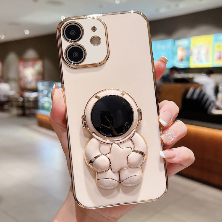 Embrace Stars Electroplating Astronaut Holder Phone Case, For iPhone 12 Pro, For  iPhone 12 mini, For iPhone 11 Pro Max, For iPhone 11, For iPhone 11 Pro, For iPhone X / XS, For iPhone XR, For iPhone XS Max