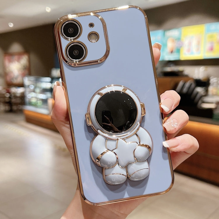 Embrace Stars Electroplating Astronaut Holder Phone Case, For iPhone 12 Pro, For  iPhone 12 mini, For iPhone 11 Pro Max, For iPhone 11, For iPhone 11 Pro, For iPhone X / XS, For iPhone XR, For iPhone XS Max