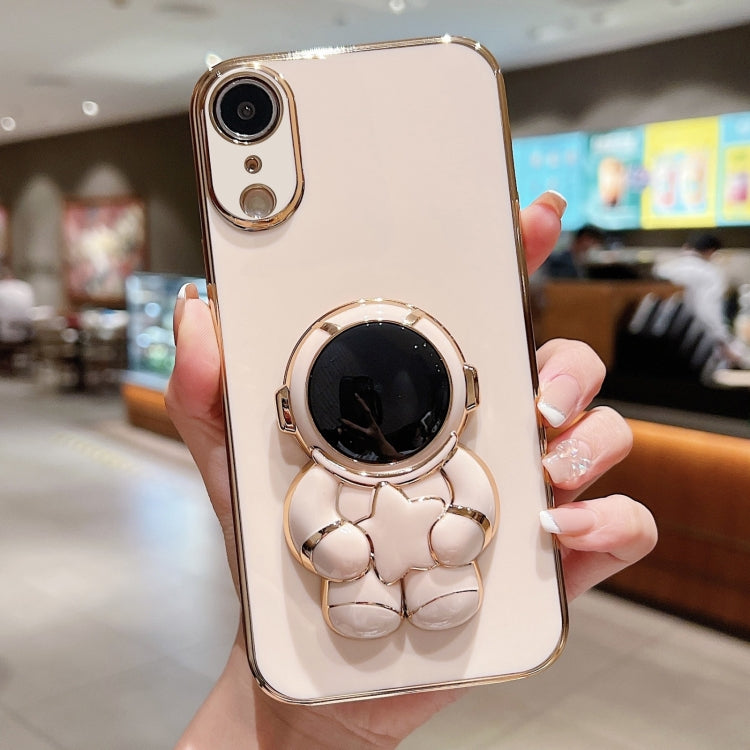 Embrace Stars Electroplating Astronaut Holder Phone Case, For iPhone 12 Pro, For  iPhone 12 mini, For iPhone 11 Pro Max, For iPhone 11, For iPhone 11 Pro, For iPhone X / XS, For iPhone XR, For iPhone XS Max