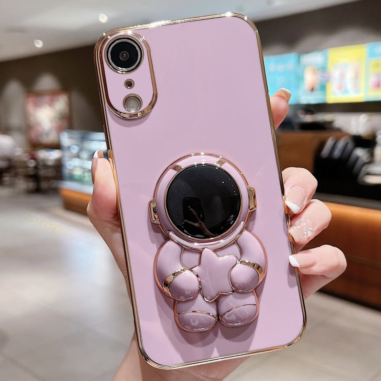 Embrace Stars Electroplating Astronaut Holder Phone Case, For iPhone 12 Pro, For  iPhone 12 mini, For iPhone 11 Pro Max, For iPhone 11, For iPhone 11 Pro, For iPhone X / XS, For iPhone XR, For iPhone XS Max