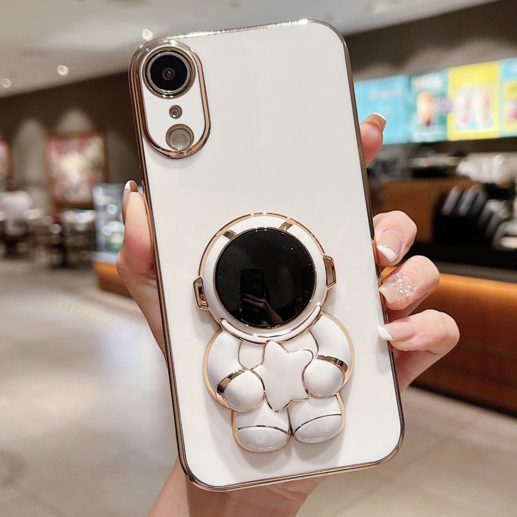 Embrace Stars Electroplating Astronaut Holder Phone Case, For iPhone 12 Pro, For  iPhone 12 mini, For iPhone 11 Pro Max, For iPhone 11, For iPhone 11 Pro, For iPhone X / XS, For iPhone XR, For iPhone XS Max