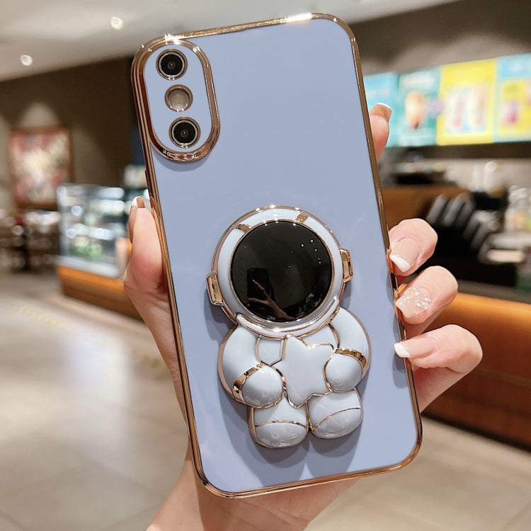 Embrace Stars Electroplating Astronaut Holder Phone Case, For iPhone 12 Pro, For  iPhone 12 mini, For iPhone 11 Pro Max, For iPhone 11, For iPhone 11 Pro, For iPhone X / XS, For iPhone XR, For iPhone XS Max