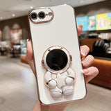 Embrace Stars Electroplating Astronaut Holder Phone Case, For iPhone 7 Plus / 8 Plus