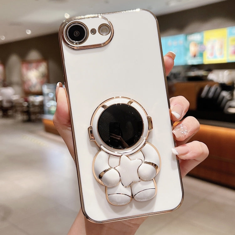 Embrace Stars Electroplating Astronaut Holder Phone Case, For iPhone 14 Pro Max, For iPhone SE 2022 / 7 / 8, For iPhone 13 Pro Max, For iPhone 13 Pro, For  iPhone 13, For  iPhone 13 mini, For iPhone 12, For iPhone 12 Pro Max