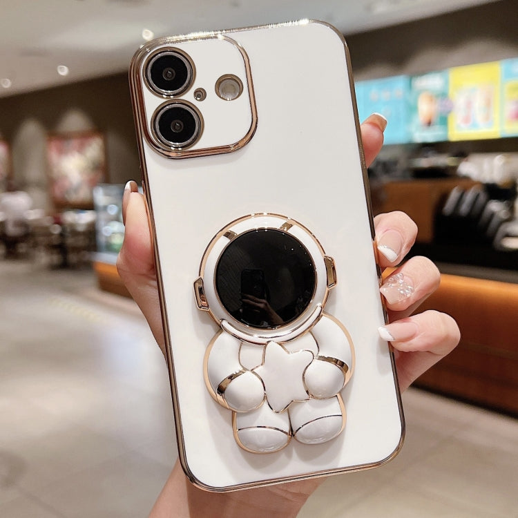 Embrace Stars Electroplating Astronaut Holder Phone Case, For iPhone 16, For iPhone 15 Pro Max, For iPhone 15 Pro, For iPhone 15 Plus, For iPhone 15, For iPhone 14 Plus, For iPhone 14, For iPhone 14 Pro