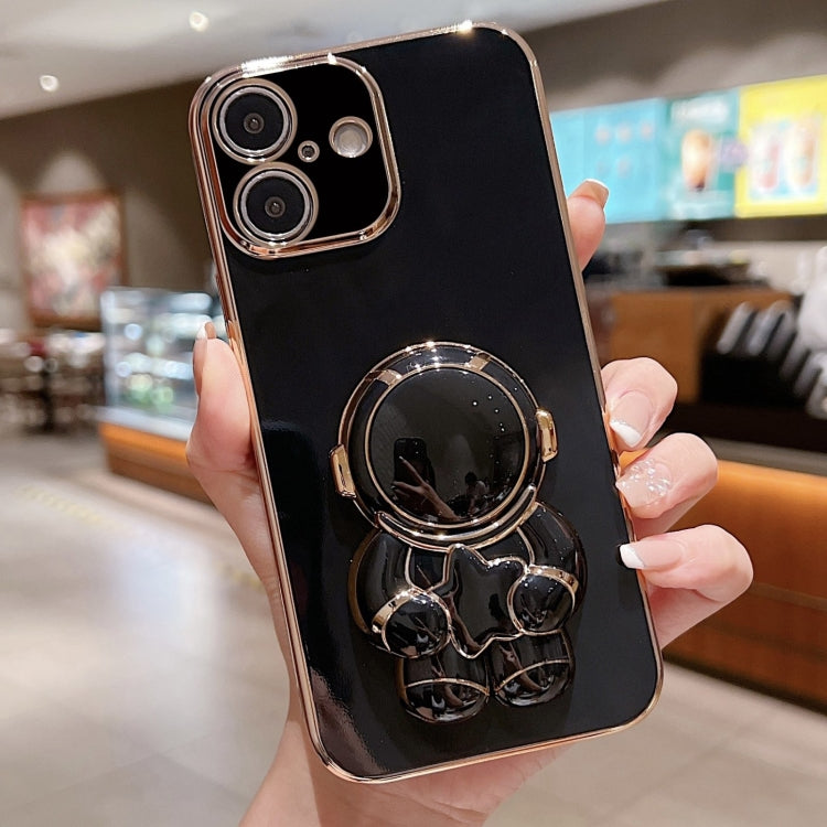 Embrace Stars Electroplating Astronaut Holder Phone Case, For iPhone 17e / 16e, For iPhone 17 Pro Max, For iPhone 17 Pro, For iPhone 17, For iPhone Air, For iPhone 16 Pro Max, For iPhone 16 Pro, For iPhone 16 Plus