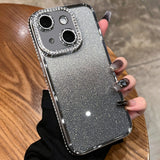 Diamond Gradient Glitter TPU Phone Case, For iPhone 16, For iPhone 15 Pro Max, For iPhone 15 Pro, For iPhone 15 Plus, For iPhone 15, For iPhone 14 Plus, For iPhone 14, For iPhone 14 Pro