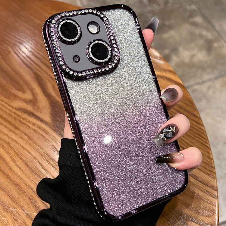 Diamond Gradient Glitter TPU Phone Case, For iPhone 16, For iPhone 15 Pro Max, For iPhone 15 Pro, For iPhone 15 Plus, For iPhone 15, For iPhone 14 Plus, For iPhone 14, For iPhone 14 Pro