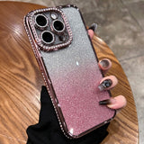 Diamond Gradient Glitter TPU Phone Case, For iPhone 16, For iPhone 15 Pro Max, For iPhone 15 Pro, For iPhone 15 Plus, For iPhone 15, For iPhone 14 Plus, For iPhone 14, For iPhone 14 Pro