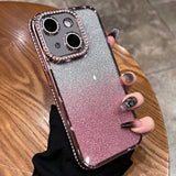 Diamond Gradient Glitter TPU Phone Case, For iPhone 14 Pro Max, For iPhone 13 Pro Max, For iPhone 13 Pro, For iPhone 13, For iPhone 12, For iPhone 12 Pro Max, For iPhone  12 Pro, For iPhone 11 Pro Max