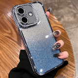 Diamond Gradient Glitter TPU Phone Case, For iPhone 16, For iPhone 15 Pro Max, For iPhone 15 Pro, For iPhone 15 Plus, For iPhone 15, For iPhone 14 Plus, For iPhone 14, For iPhone 14 Pro