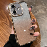 Diamond Gradient Glitter TPU Phone Case, For iPhone 17e / 16e, For iPhone 17 Pro Max, For iPhone 17 Pro, For iPhone 17, For iPhone Air, For iPhone 16 Pro Max, For iPhone 16 Pro, For iPhone 16 Plus