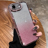 Diamond Gradient Glitter TPU Phone Case, For iPhone 17e / 16e, For iPhone 17 Pro Max, For iPhone 17 Pro, For iPhone 17, For iPhone Air, For iPhone 16 Pro Max, For iPhone 16 Pro, For iPhone 16 Plus