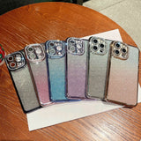 Diamond Gradient Glitter TPU Phone Case, For iPhone 16, For iPhone 15 Pro Max, For iPhone 15 Pro, For iPhone 15 Plus, For iPhone 15, For iPhone 14 Plus, For iPhone 14, For iPhone 14 Pro