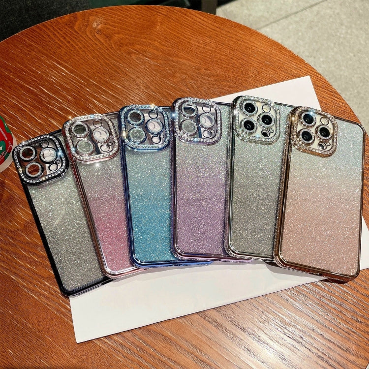 Diamond Gradient Glitter TPU Phone Case, For iPhone 14 Pro Max, For iPhone 13 Pro Max, For iPhone 13 Pro, For iPhone 13, For iPhone 12, For iPhone 12 Pro Max, For iPhone  12 Pro, For iPhone 11 Pro Max