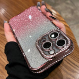 Diamond Gradient Glitter TPU Phone Case, For iPhone 14 Pro Max, For iPhone 13 Pro Max, For iPhone 13 Pro, For iPhone 13, For iPhone 12, For iPhone 12 Pro Max, For iPhone  12 Pro, For iPhone 11 Pro Max