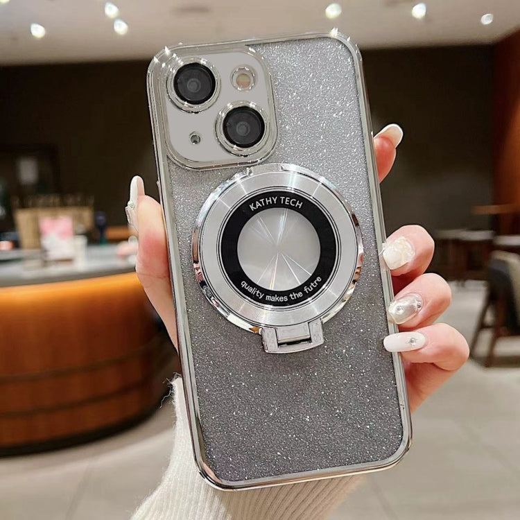 Electroplated Holder Gradient Glitter MagSafe Phone Case, For iPhone 16, For iPhone 15 Pro Max, For iPhone 15 Pro, For iPhone 15 Plus, For iPhone 15, For iPhone 14 Plus, For iPhone 14, For iPhone 14 Pro