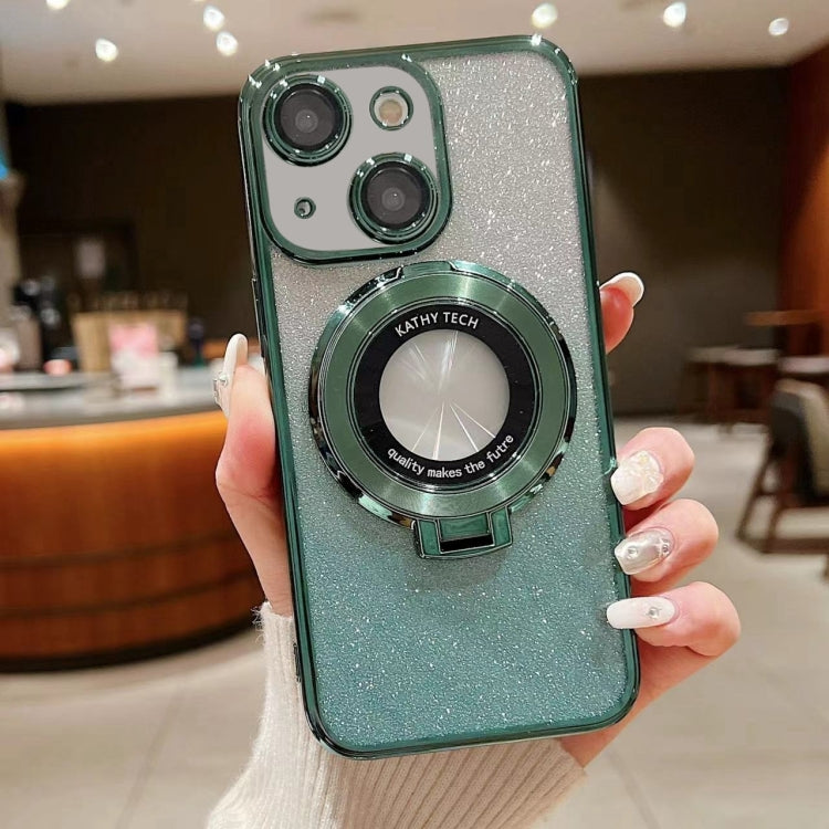 Electroplated Holder Gradient Glitter MagSafe Phone Case, For iPhone 14 Pro Max, For iPhone 7 / 8 / SE 2022, For iPhone 13 Pro Max, For iPhone 13 Pro, For iPhone 13, For iPhone 13 mini, For iPhone 12, For iPhone 12 Pro Max