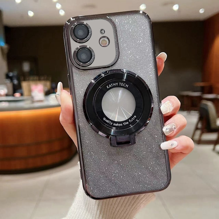 Electroplated Holder Gradient Glitter MagSafe Phone Case, For iPhone 14 Pro Max, For iPhone 7 / 8 / SE 2022, For iPhone 13 Pro Max, For iPhone 13 Pro, For iPhone 13, For iPhone 13 mini, For iPhone 12, For iPhone 12 Pro Max